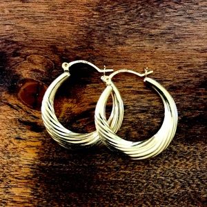 14k Gold (real) Hoop Earrings